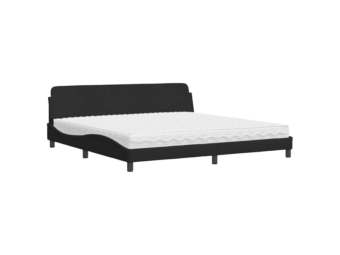 Cama Vidaxl Preto Tecido (218 X 205 X 74.5 Cm)