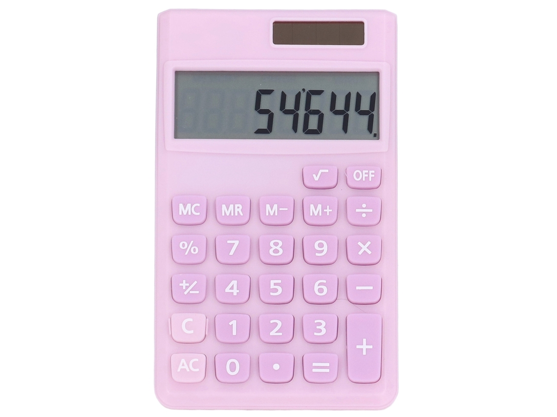 Calculadora Solar Portátil 8 Dígitos, Visor Grande, Roxo LAXISCREED