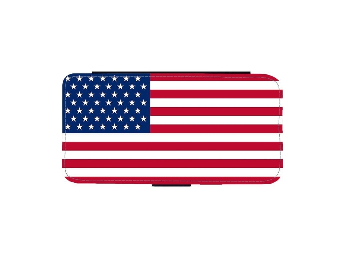 Capa Flip Para Iphone 17 Pro Com A Bandeira Dos Eua