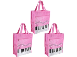 Conjunto de 3 Sacolas Compras em Tecido Não, Dobráveis e Reutilizáveis, Ideais para Mulheres como CHABERLU