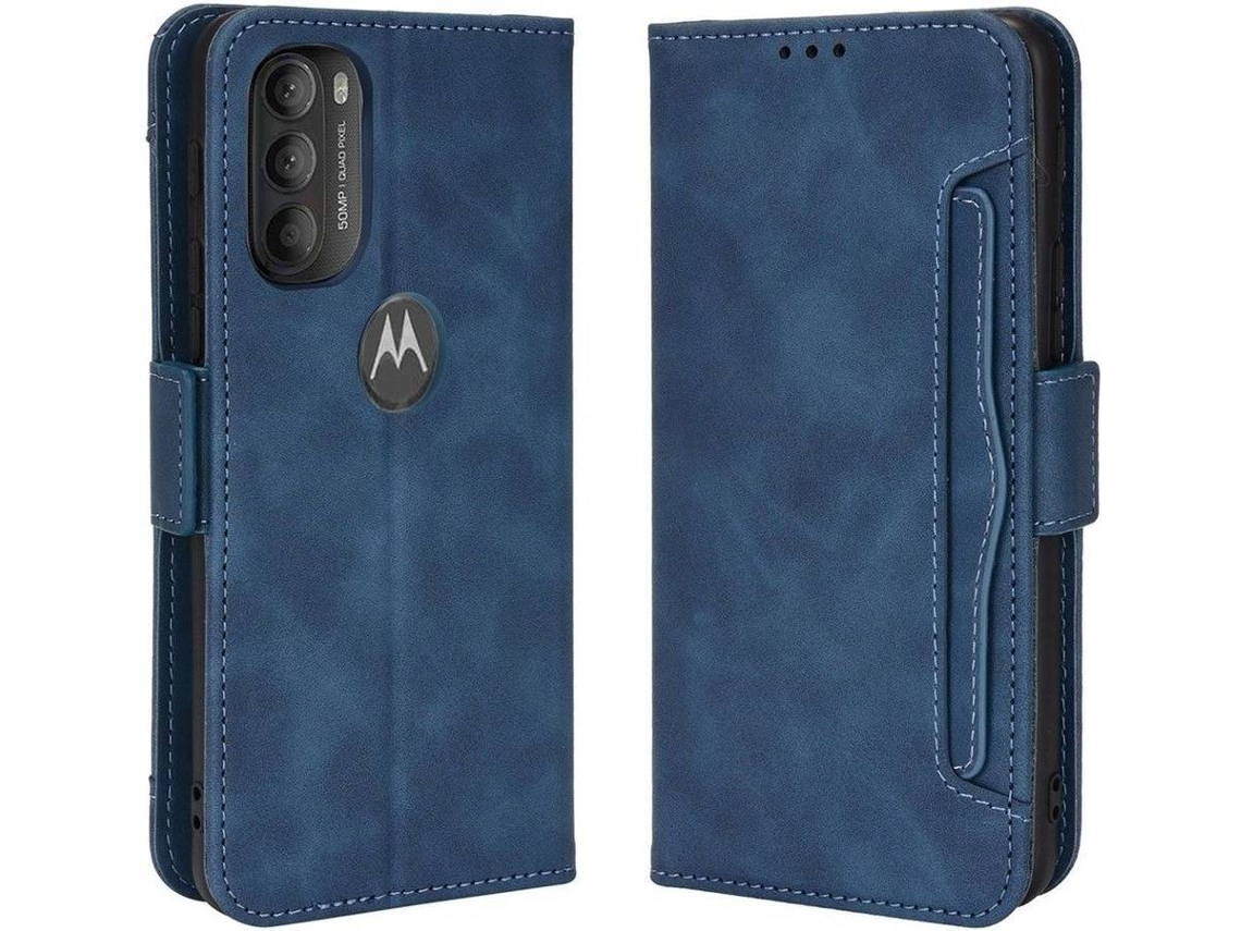 Capa Motorola Moto G71 5G HFS HOUSE Carteira Azul
