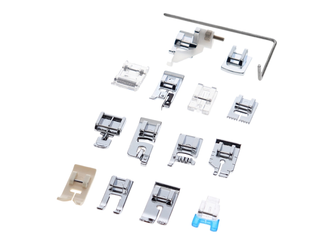 Conjunto de 15 marcadores universais de encaixe rápido para máquinas de costura Alfa, Singer, Brother, Janome, Elna, Juki e Lidl. Modelo 2