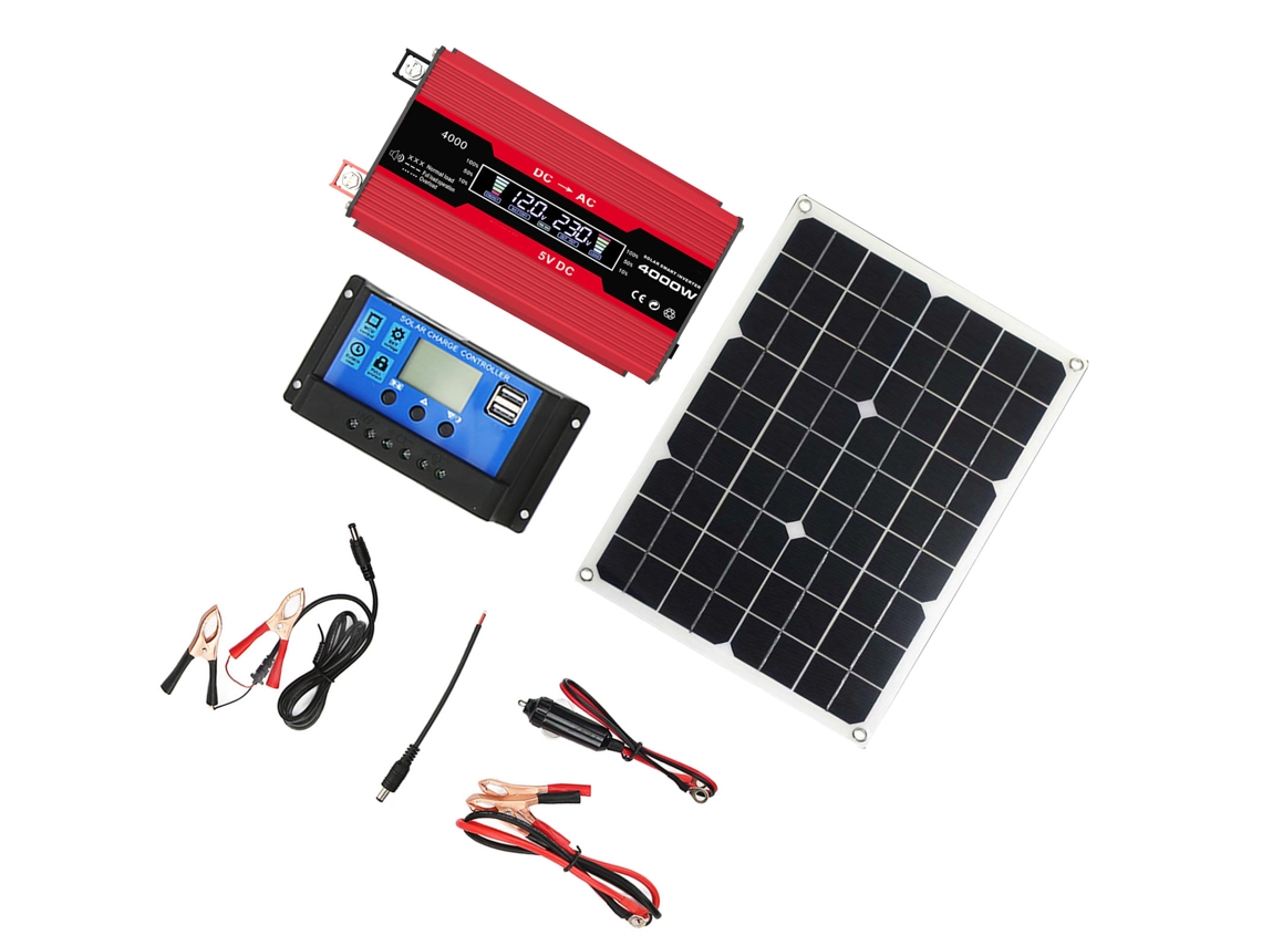 Kit De Energia Solar Laxiscreed Com Inversor 300w E Painel 20w Para Carregamento Eficiente