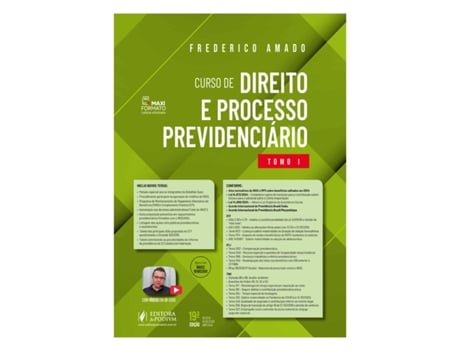 Livro Curso De Direito E Processo Previdenciário - Monstro Verde De Frederico Amado (português Do Brasil)