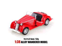 Miniatura de Carro em Escala 1/38, Modelo de Carro Clássico, Brinquedo Infantil. MDUG