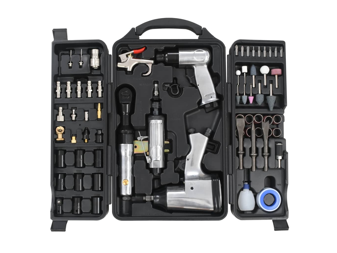 Vidaxl Kit De Ferramentas Pneumáticas 70 Pcs