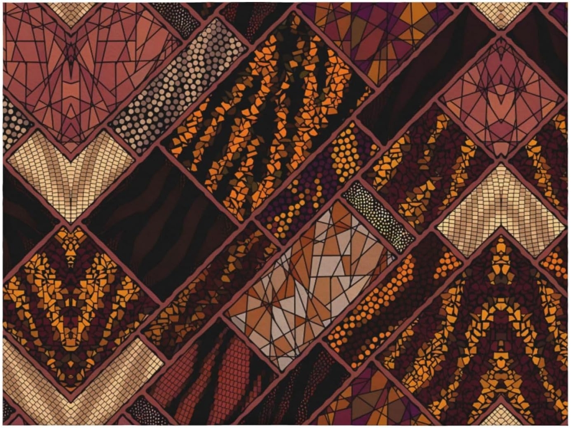 Colcha de Flanela Estilo Africano Padrão Patchwork Macia e Quente Ideal para Sofá Quarto 203 2 X 152 4 Cm, Mac