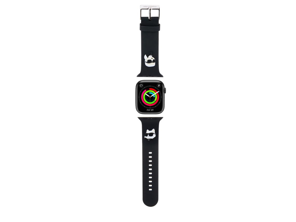 KARL LAGERFELD Pulseira para Apple Watch 38/40/41Mm Borracha Nft em Silicone Preto