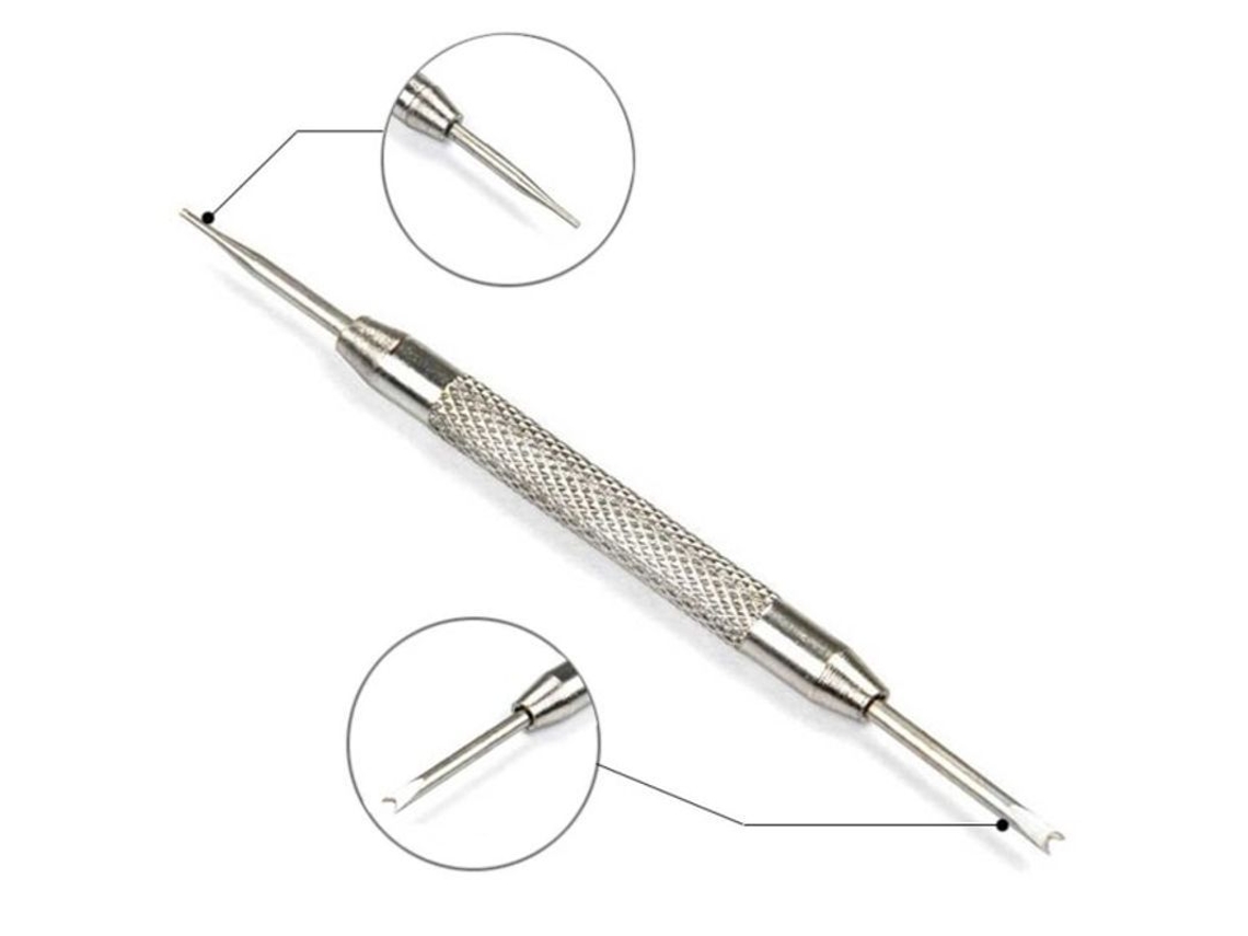 2026-ferramenta Para Mudar E Ajustar Pulseiras De Relógio Linjou Pin Prata 80mm 0.8mm/1.4mm