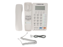 Telefone Fixo Com Fio Para Casa E Escritório C199 Com Tela Grande Branco