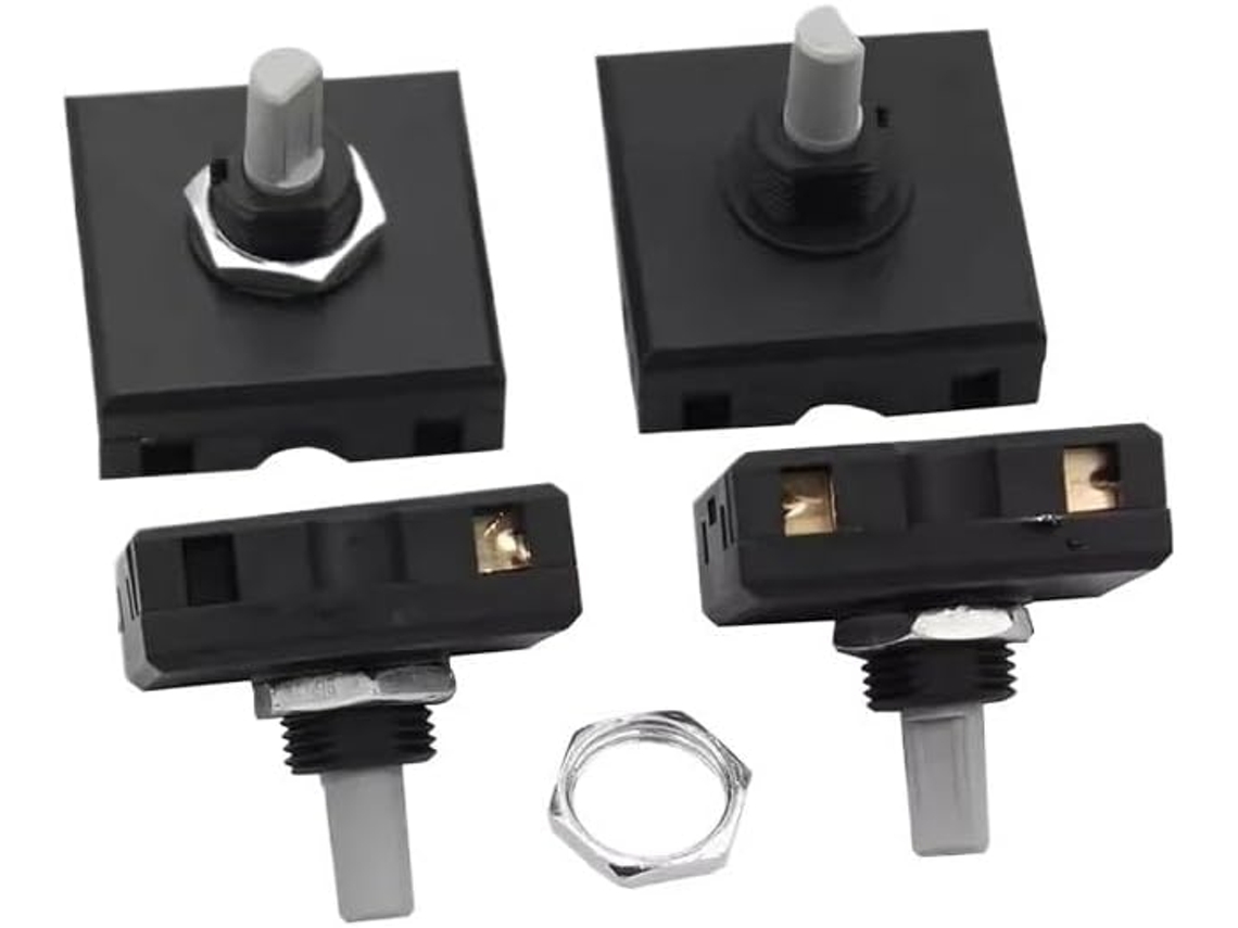 Interruptor Rotativo Quadrado De 2 Peças, 32x 32mm, Interruptor Para Espremedor De Frutas Com 3 Furos, 2 Engrenagens, 10 3a
