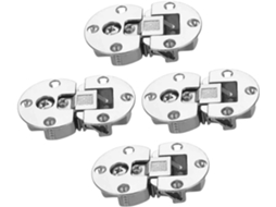 Conjunto De 4 Dobradiças Ocultas Para Mesa, Armários Cozinha, Portas
