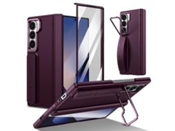 Capa Para Celular Com Suporte Para Lente Integrada E Alça De Pulso Para Samsung Galaxy Z Fold6