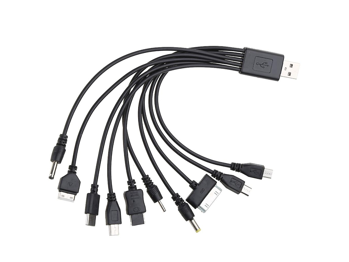 Cabo Universal Usb Multifuncional 10 Em 1 Para Carregamento De Celular (20 Cm)