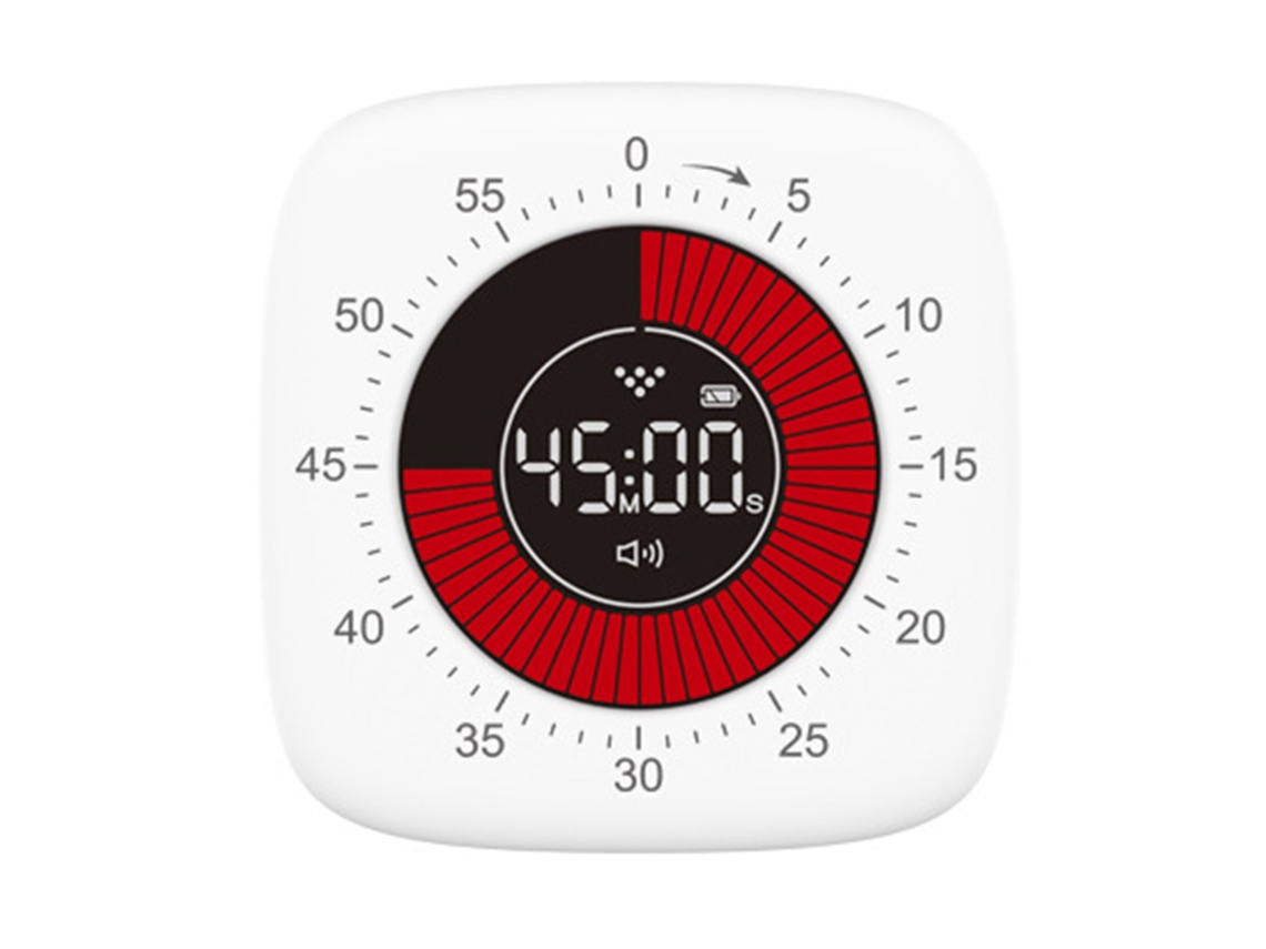 Timer Visual Digital Recarregável 60 Minutos