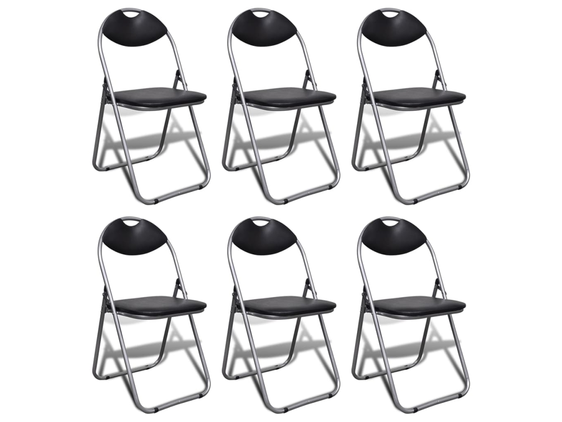 Folding Chair, Folding Chairs Vidaxl Preto Metal (n/a)