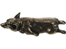 Estatueta Retrô Cachorro Cobre Decoração Escritório Escultura Prática Delicada Presente Ideal GOKOCO