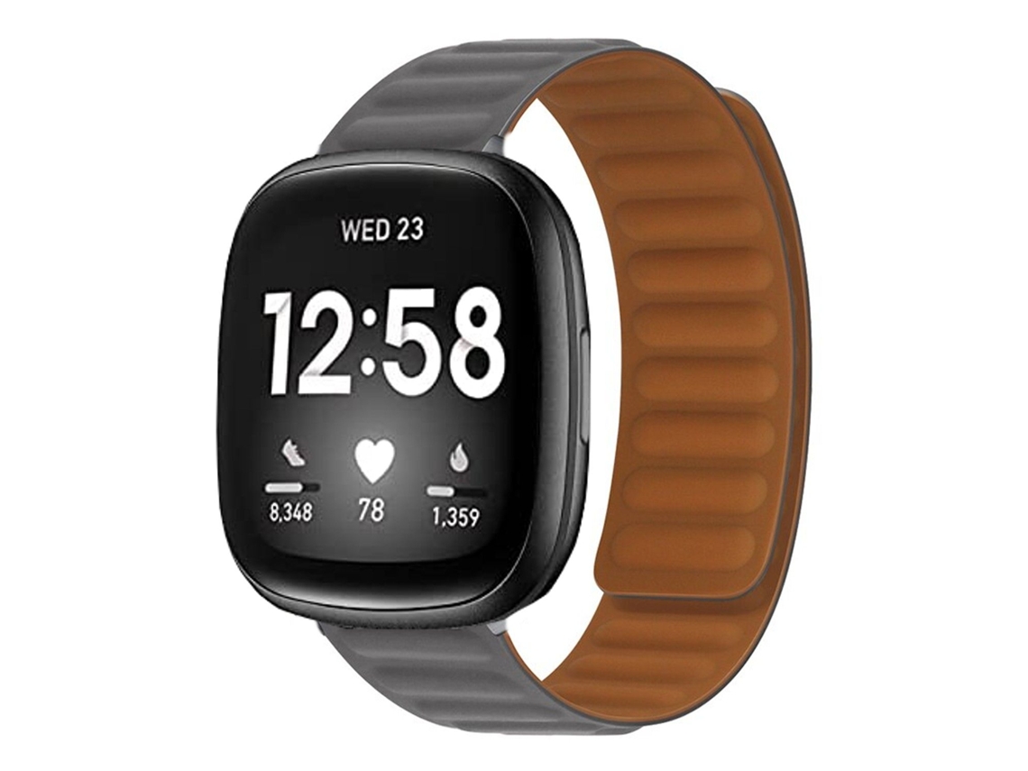 Bracelete de Elos Magnéticos para Fitbit by Google Versa Lite Cinza