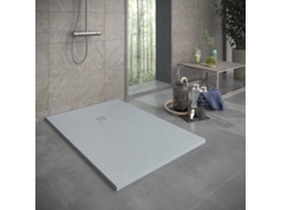 Base de Duche em Resina Sierra Cinza 110x100 Cm com grade RC