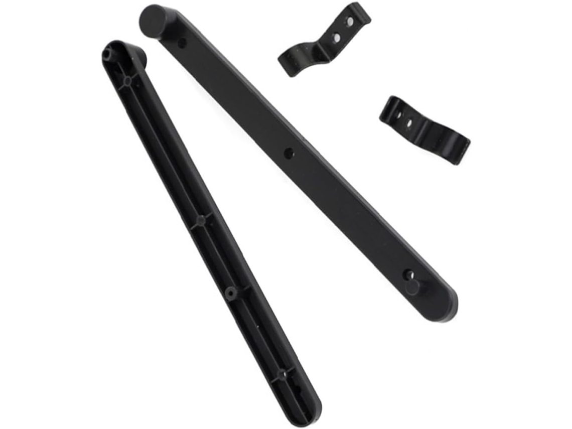 Trilho De Porta Oculto, 2 Peças, Plástico Preto, Corrediça De Ferro Para Armário