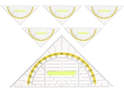 Réguas Triangulares Plásticas Ibasenice, Fácil de Identificar e Portáteis, Para Técnico Desenho E Medição, Ideais