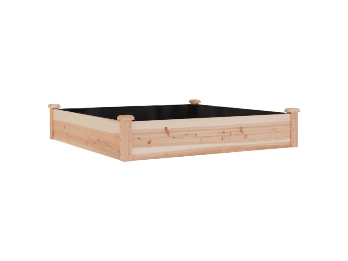 Canteiro elevado de jardim VIDAXL Marrom Madeira (120x120x25 cm)