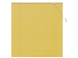 Conjunto 1 Estores De Rolo Vidaxl Amarelo Bambu (140 X 160 Cm)
