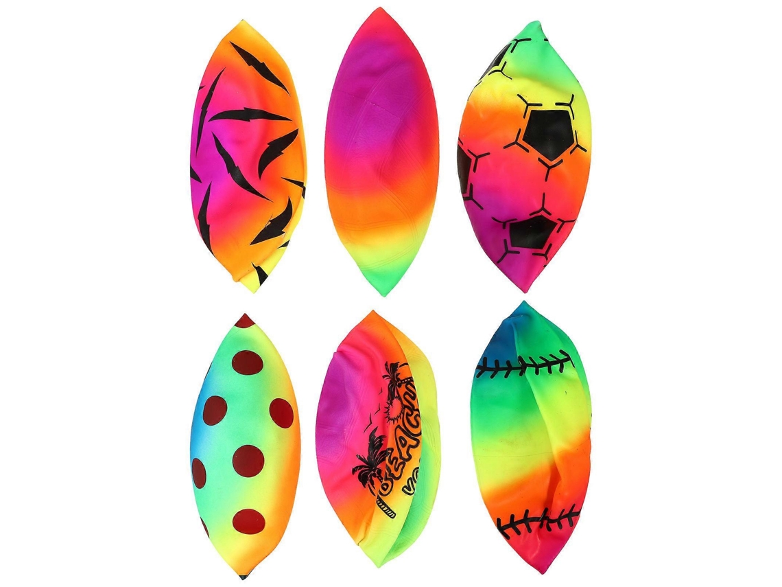 Bolas Arco-íris De Praia Para Crianças - Conjunto 6 Peças Brinquedos Coloridos Em Pvc d -aquaforge