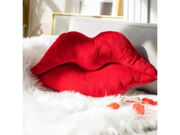 2026-almohada Labios 3d Rojo Suave Terciopelo Incluye Relleno 20x11 Pulgadas Para Sofa Cama Sala
