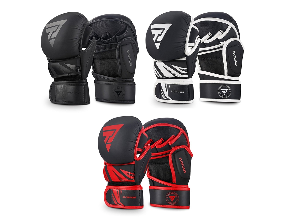 Luvas De Mma/controle E Conforto/triplo Suporte E Absorção De Impacto Vermelhas Brilvibera