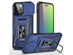 Capa Para Iphone 17, Com Suporte De Anel E Suporte Magnético Para Carro, Capa Protetora Resistente (azul Marinho)