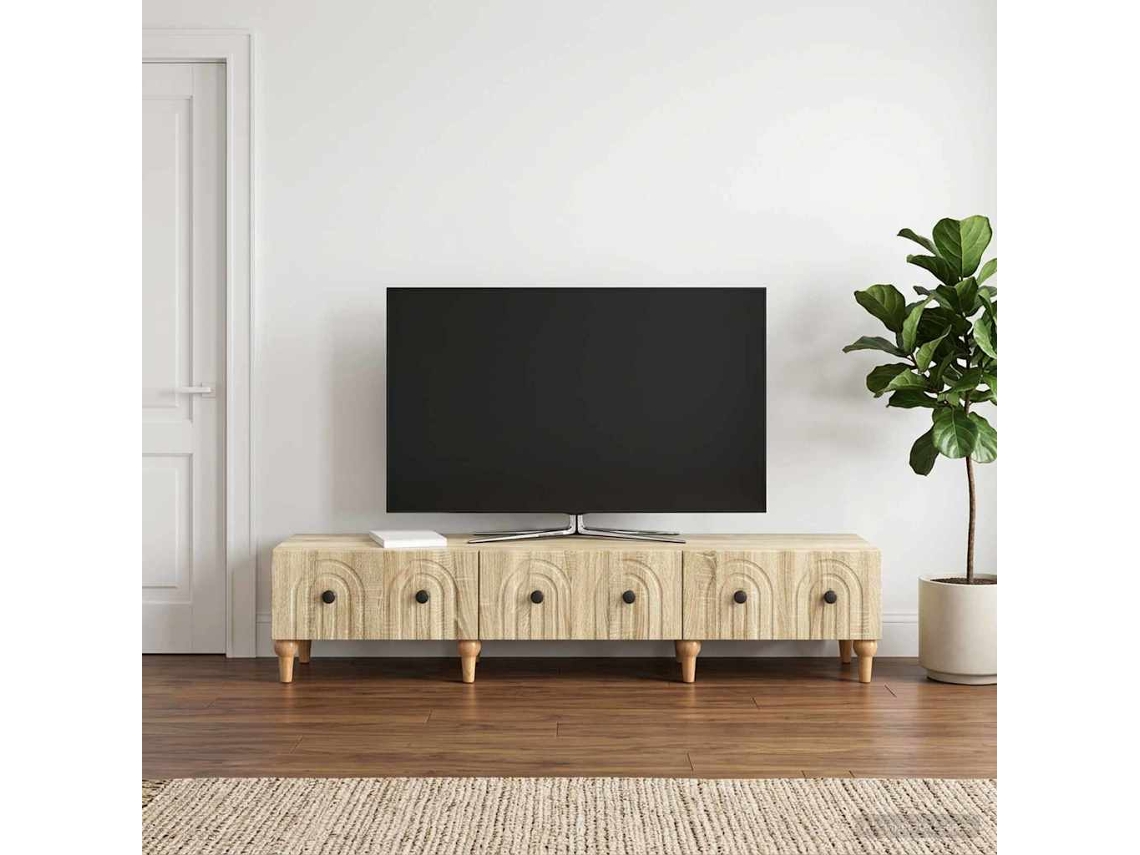 Vidaxl Gabinete Para Tv Com Gaveta Carvalho Sonoma 147 X 34,5 X 30 Cm