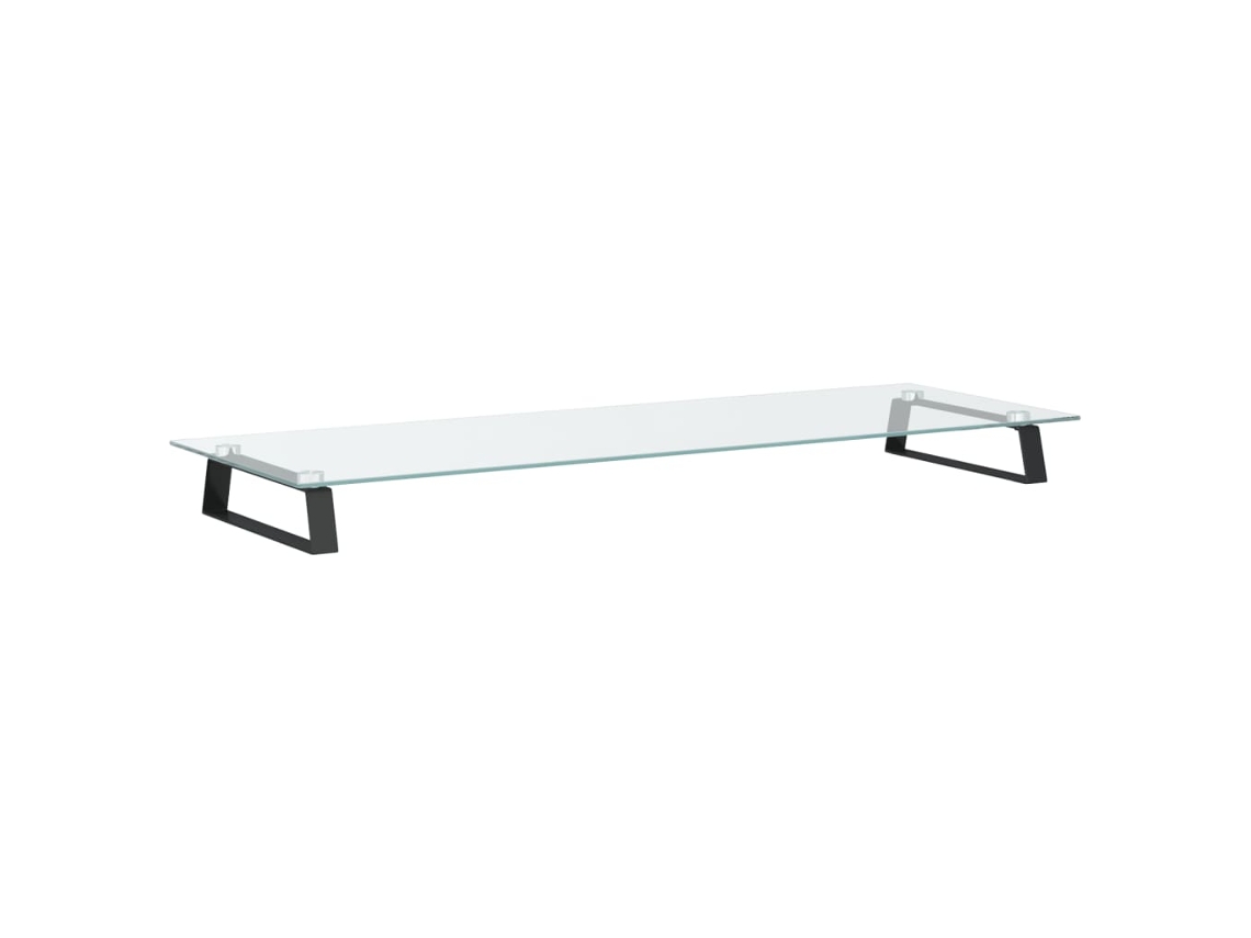 VIDAXL Suporte para Monitor 100X35X8 Cm Vidro Temperado e Metal Preto