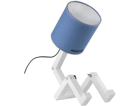 Candeeiro  HIO8681847183907 (Azul e Branco - Madeira, PVC, Metal, Tecido)
