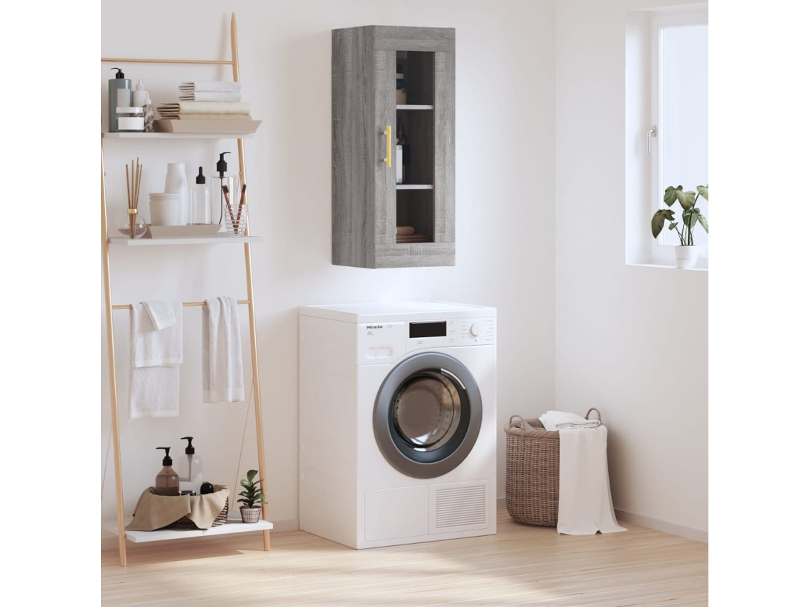 Vidaxl Armário De Parede 34,5x34x90 Cm Cinzento Sonoma