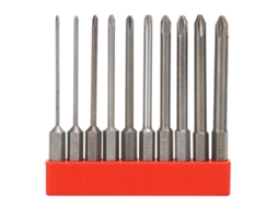 Conjunto de 10 pontas de parafuso de 1/4 polegada com haste hexagonal magnética aço liga s2 antiderrapante S/MARCA