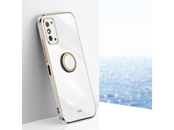 Capa Para Celular For Honor X30 Max Xinli Straight Edge 6d Electroplate Tpu Com Suporte De Anel