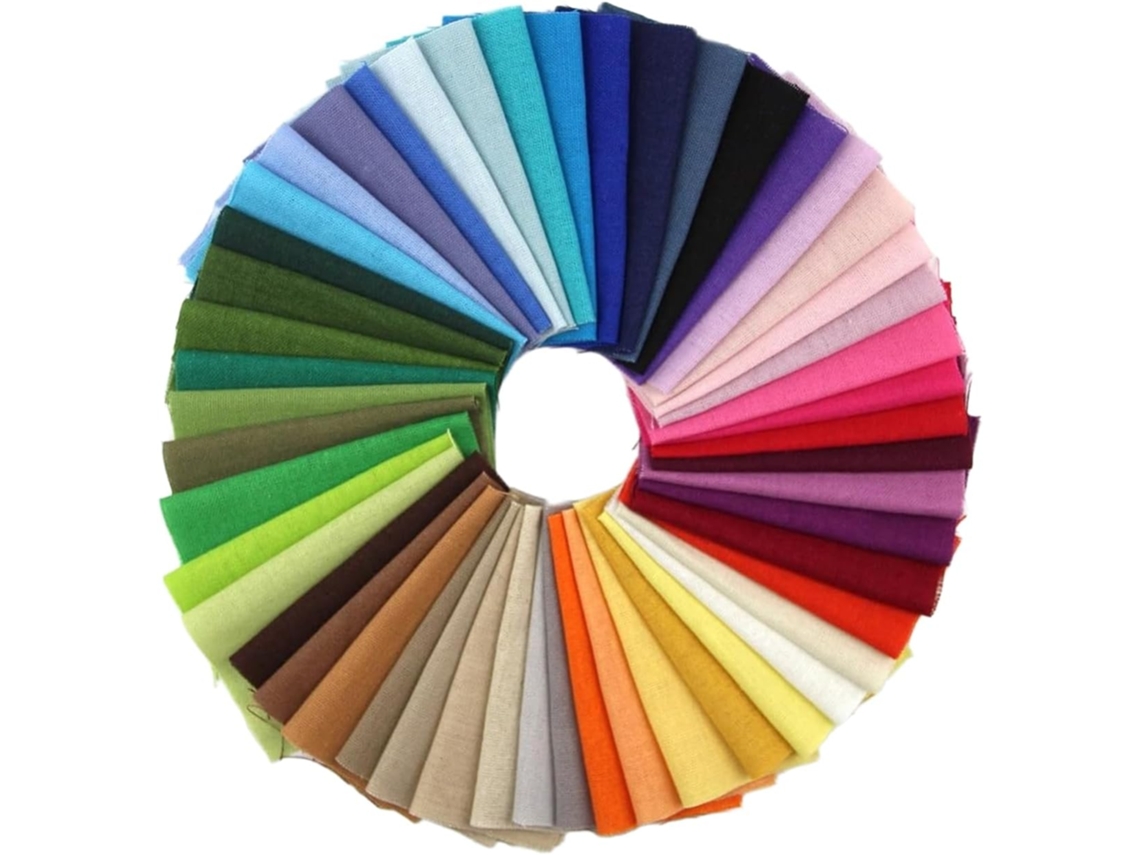 Kit Retalhos Algodão Puro Macio Patchwork 50 Peças 25cm