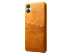 Capa Tkdaddy Para Samsung Galaxy A07 4g Com Dois Compartimentos Para Cartão, Couro Sintético Capa Rígida De Pc Laranja