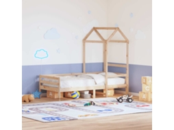 Vidaxl Telhado De Cama Infantil 98x70x176,5 Cm Madeira De Pinho Maciça