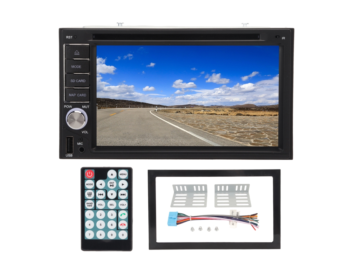 Reprodutor Dvd Carro 6.2 Polegadas Tela Touch Controle Voz