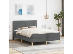 Vidaxl Estrutura Da Cama 140 X 190 Cm Cinza Escuro