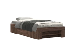 Estrutura de Cama Derivada de Madeira Carvalho Castanho MAISON EXCLUSIVE