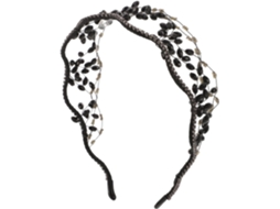 Tiara Preta Com Strass E Cristais, Elegante Tiara Para Noivas, Acessório Perfeito Para Casamento.