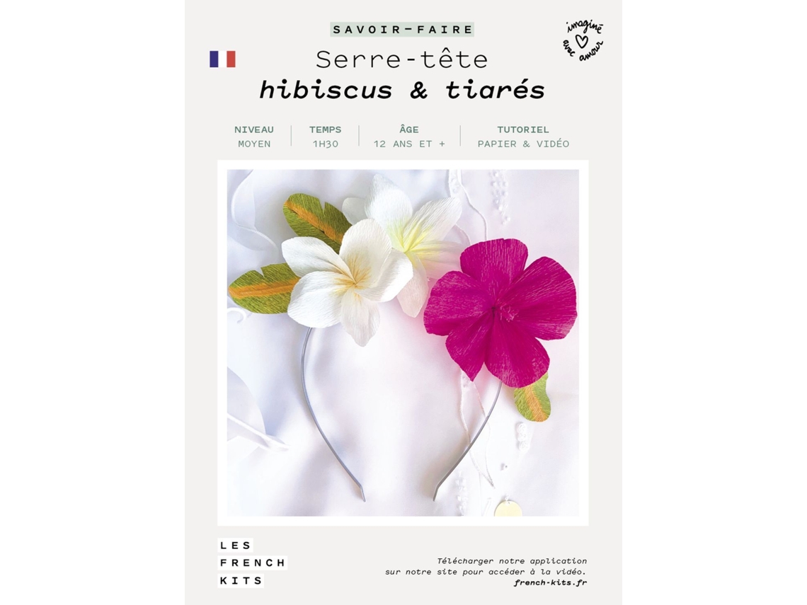 Caixa de Papel Faça Você Mesmo Tiara de Flores Exóticas Les French Kits