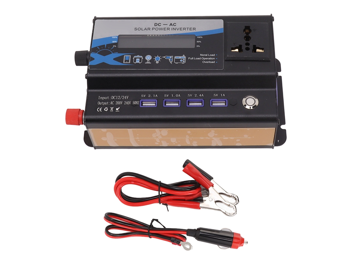 Inversor De Carro 420w 4 Portas Usb 12v Para 220v Com Display Led