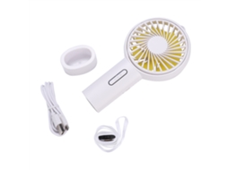 Ventilador Mini Portátil Usb Recarregável Branco para Escritório