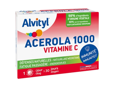 Acerola 1000 Vitamina C 30 comprimidos mastigáveis ALVITYL