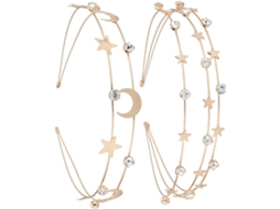 Tiara De Metal Com Strass, 2 Peças, Tiara Decorada Para Meninas E Mulheres, Acessório De Cabelo Brilhante.