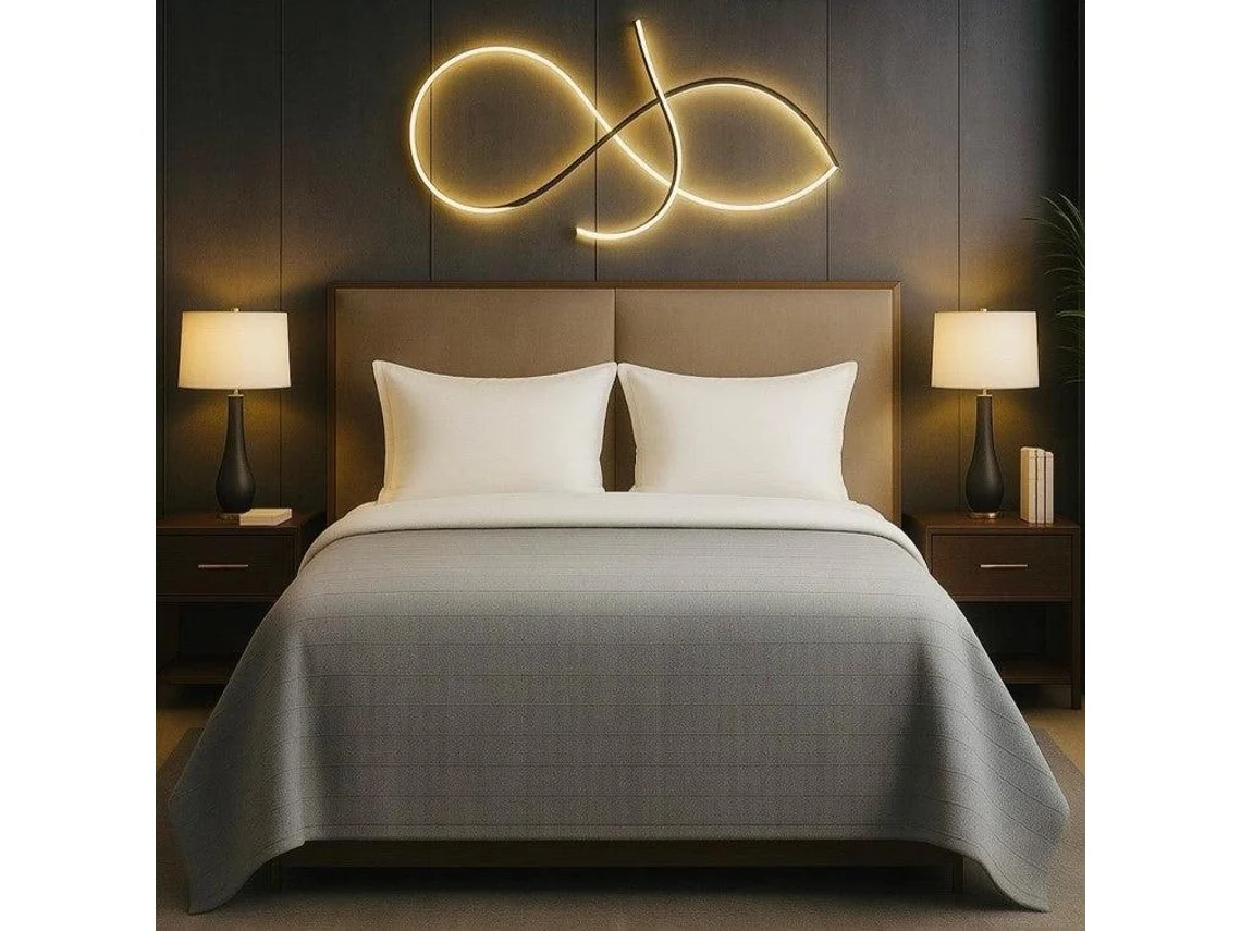Colcha ONÍRICA Multiusos Cinza (Algodão - 230x260 cm)